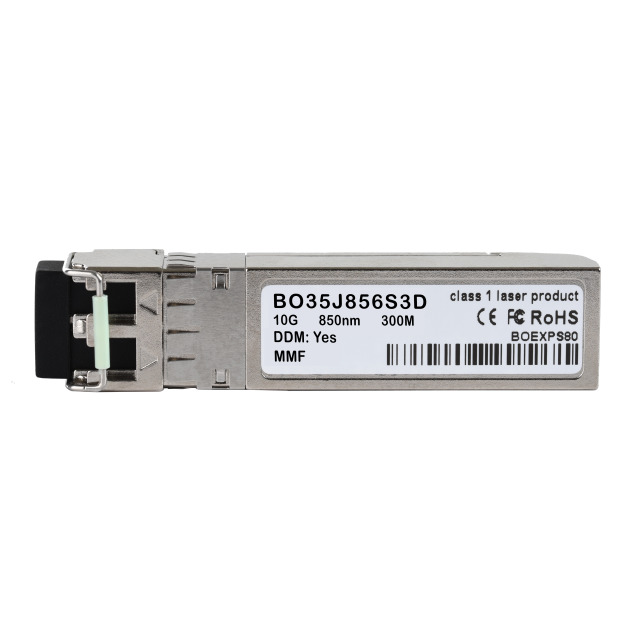 BlueOptics SFP Transceiver, 10GBASE-SR, MM, 850nm, 300M, LC-Duplex, DDM, 0°C/+70°C BlueOptics SFP Transceiver, 10GBASE-SR, MM, 850nm, 300M, LC-Duplex, DDM, 0°C/+70°C