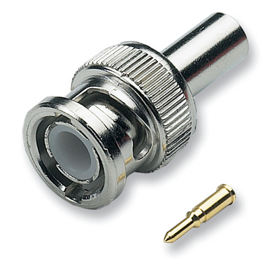 BNC Stecker für Videokabel, crimp -- 0.6/2.8, 75 Ohm