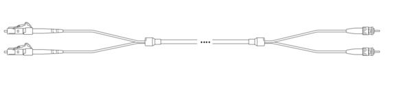 Breakout I-V(ZN) HH OM1 62.5/125µm LC/ST, 8G 1m Glasfaser Trunkkabel
