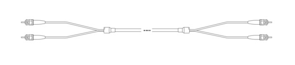Breakout I-V(ZN) HH OM3 50/125µm ST/ST, 12G 1m Glasfaser Trunkkabel