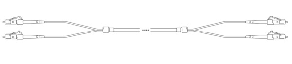 Breakout I-V(ZN) HH OM4 50/125µm LC/LC, 2G 1,0m Glasfaser Trunkkabel