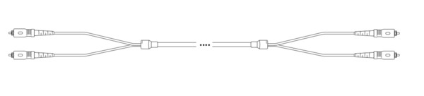 Breakout I-V(ZN) HH OS2 9/125µm SC/SC, 12E 1,0m Glasfaser Trunkkabel