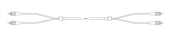 Breakout I-V(ZN) HH OS2 9/125µm ST/ST 4E, 1m Glasfaser Trunkkabel