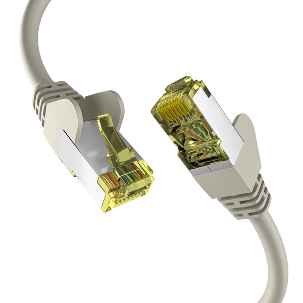 CAT6a GRAU 25m Patchkabel S/FTP PIMF -- RJ45 Netzwerkkabel Ethernetkabel LAN DSL