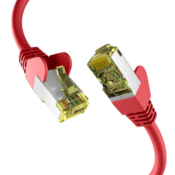 CAT6a ROT 1m Patchkabel S/FTP PIMF -- RJ45 Netzwerkkabel Ethernetkabel LAN DSL
