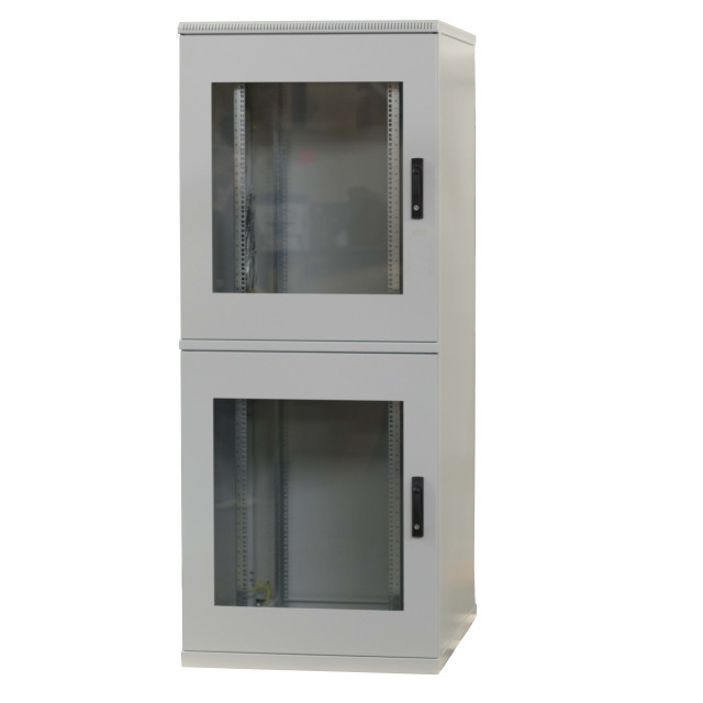 Co-Location Rack 42HE, 800 x 800 mm, 2 x 20HE, Front perf., Rückwand, RAL7035 Co-Location Rack 42HE, 800 x 800 mm, 2 x 20HE, Front perf., Rückwand, RAL7035