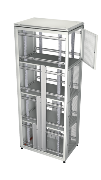 Co-Location Rack PRO, 1 x 42HE, 800x800 -- mm, F+R 1-tlg. perforiert, RAL9005