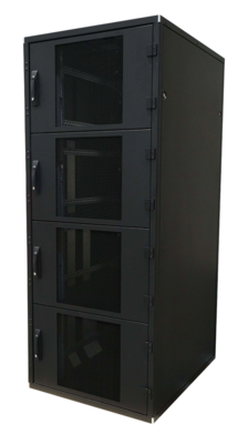 Co-Location Rack PRO, 4 x 10HE, 800x1000 -- mm, F+R 1-tlg. perforiert, RAL7035