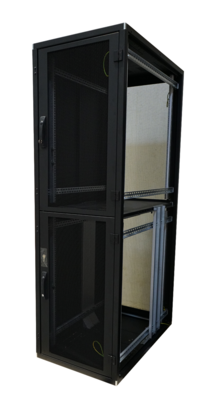 Co-Location Rack PRO, 4 x 10HE, 800x1000 -- mm, F+R 1-tlg. perforiert, RAL7035