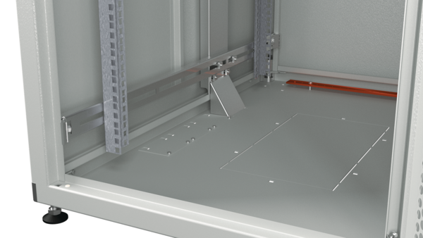 Co-Location Rack PRO, 4 x 11HE, 600x800 -- mm, F+R 1-tlg. perforiert, RAL7035
