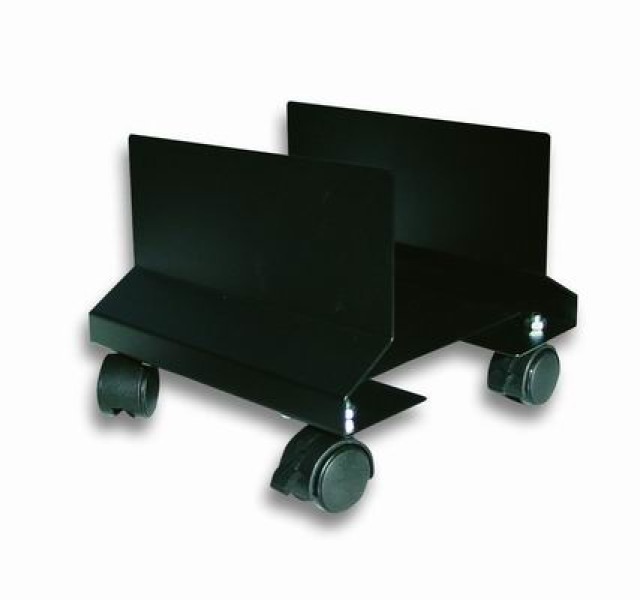 Computer Stahl-Halterung mit Rollen, schwarz Computer Stahl-Halterung mit Rollen, schwarz