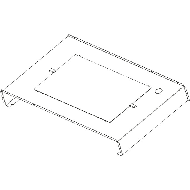 Dachelement für Gangmitte, 800 x 1200 mm, RAL9005 Dachelement für Gangmitte, 800 x 1200 mm, RAL9005