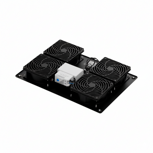 Dachlüfter 4-fach mit Thermostat, für PEL, RAL9005 --