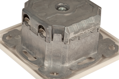 Datendose Cat.6A 500MHz oben/unten -- Unterputz, 2xRJ45, RAL9010