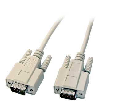 Datenkabel seriell 1:1, 2x DSub 9 -- St.-St., 2,0m, beige