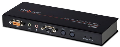 Digital USB VGA KVM Over LAN Extender m. Audio u. RS-232 Digital USB VGA KVM Over LAN Extender m. Audio u. RS-232