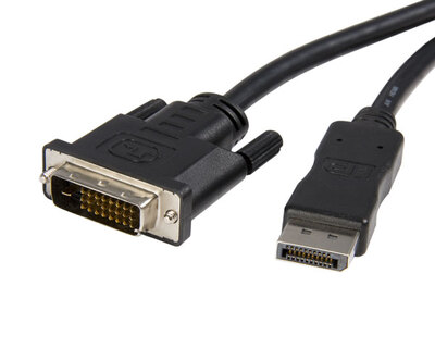 DisplayPort 1.2 auf DVI Anschlusskabel schwarz 1 m