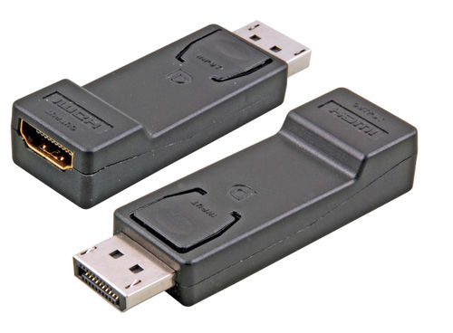 DisplayPort Adapter, DisplayPort auf HDMI?-A, St.-Bu., schwarz DisplayPort Adapter, DisplayPort auf HDMI?-A, St.-Bu., schwarz