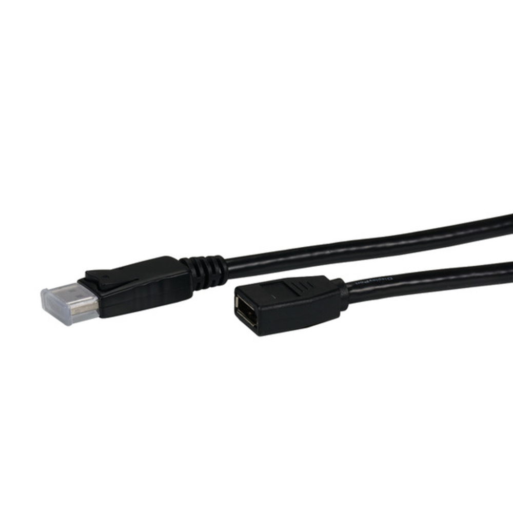 Displayport DisplayPort 1.4 Verlängerungskabel, DP, Stecker -,DP Buchse, 8K@60Hz, schwarz, 2 - 1 VPE = 100 Stück Displayport