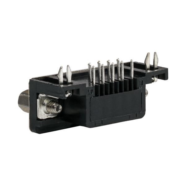 DSub Buchse 9.4 mm, 90° abgewinkelt, EURO, EDF 09 A/KG-T1