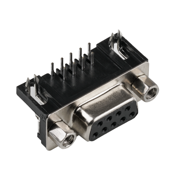 DSub Buchse 9.4 mm, 90° abgewinkelt, EURO, EDF 09 A/KG-T1
