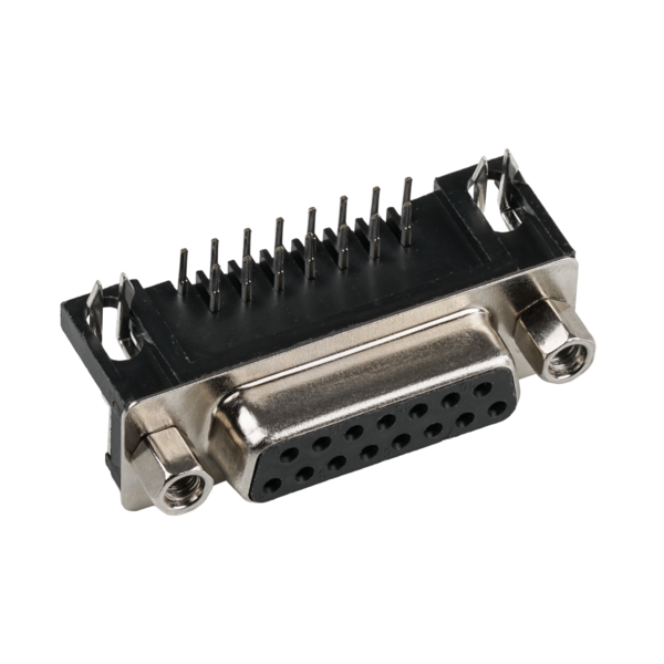 DSub Buchse 9.4 mm, 90° abgewinkelt, EURO, EDF 15 A/KG-T1