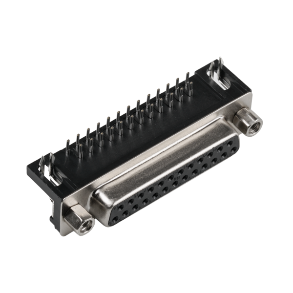 DSub Buchse 9.4 mm, 90° abgewinkelt, EURO, EDF 25 A/KG-T1