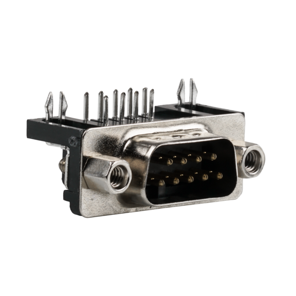 DSub Stecker 9.4 mm, 90° abgewinkelt, EURO, E-DS 09A KG-T1 Serielle und Paralelle Kabel und Adapter