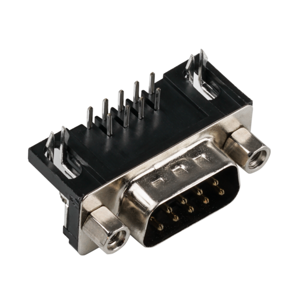 DSub Stecker 9.4 mm, 90° abgewinkelt, EURO, E-DS 09A KG-T1
