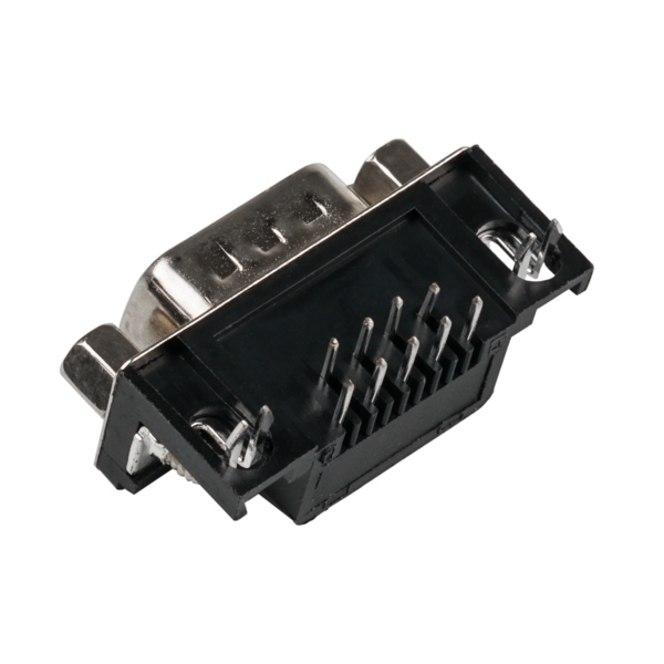 DSub Stecker 9.4 mm, 90° abgewinkelt, EURO, E-DS 09A KG-T1