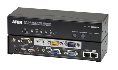 Dual View USB / VGA KVM Extend er + Deskew + Audio + RS232 Dual View USB / VGA KVM Extend er + Deskew + Audio + RS232