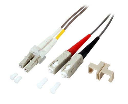 Duplex Jumper armiert LC/SC 50/125 µ, 3,0mm, 1 Meter, LSZH Duplex Jumper armiert LC/SC 50/125 µ, 3,0mm, 1 Meter, LSZH