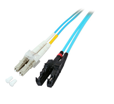 Duplex Jumper LC-E2000 50/125µ, OM3, LSZH, aqua, 2.0mm, 0,5m Duplex Jumper LC-E2000 50/125µ, OM3, LSZH, aqua, 2.0mm, 0,5m