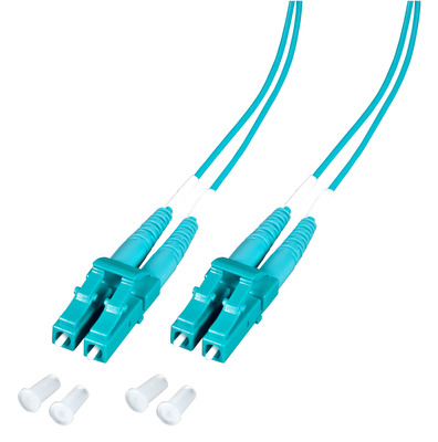 Duplex Jumper LC-LC 50/125æ, OM3, LSZH -- aqua, 1.2mm, 0,5m Duplex Jumper LC-LC 50/125æ, OM3, LSZH -- aqua, 1.2mm, 0,5m