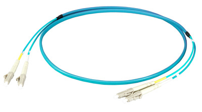 Duplex Jumper LC-LC 50/125µ, OM3, LSZH, aqua, Flat Twin 3x5mm, 7,5m Duplex Jumper LC-LC 50/125µ, OM3, LSZH, aqua, Flat Twin 3x5mm, 7,5m
