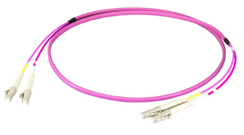 Duplex Jumper LC-LC 50/125µ, OM4, LSZH, erika violett, Flat Twin 3x5mm, 0,5m Duplex Jumper LC-LC 50/125µ, OM4, LSZH, erika violett, Flat Twin 3x5mm, 0,5m