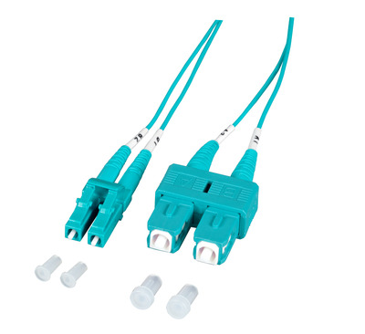 Duplex Jumper LC-SC 50/125æ, OM3, LSZH -- aqua, 1.2mm, 0,5m Duplex Jumper LC-SC 50/125æ, OM3, LSZH -- aqua, 1.2mm, 0,5m