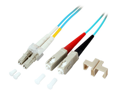 Duplex Jumper LC-SC 50/125æ, OM3, LSZH -- aqua, 2.0mm, 0,5m Duplex Jumper LC-SC 50/125æ, OM3, LSZH -- aqua, 2.0mm, 0,5m