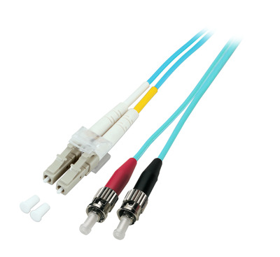 Duplex Jumper LC-ST 50/125æ, OM3, LSZH -- aqua, 2.0mm, 1m Duplex Jumper LC-ST 50/125æ, OM3, LSZH -- aqua, 2.0mm, 1m