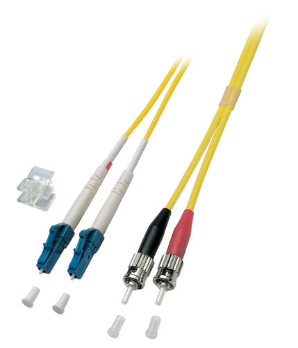 Duplex Jumper LC/ST 9/125µ 0.5 m, OS2,LSZH, gelb Duplex Jumper LC/ST 9/125µ 0.5 m, OS2,LSZH, gelb