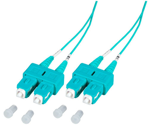 Duplex Jumper SC-SC 50/125µ, OM3, LSZH, aqua, 1.2mm, 0,5m Duplex Jumper SC-SC 50/125µ, OM3, LSZH, aqua, 1.2mm, 0,5m