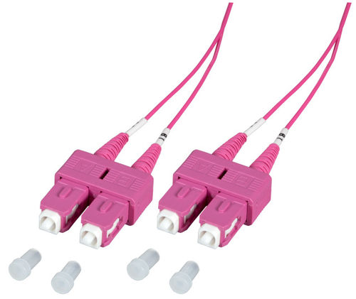Duplex Jumper SC-SC 50/125µ, OM4, LSZH, erika violett, 1.2mm, 0,5m Duplex Jumper SC-SC 50/125µ, OM4, LSZH, erika violett, 1.2mm, 0,5m