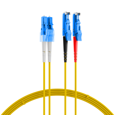 Duplex Patchkabel E2000©-LC OS2 -- 1m LSZH 2mm gelb