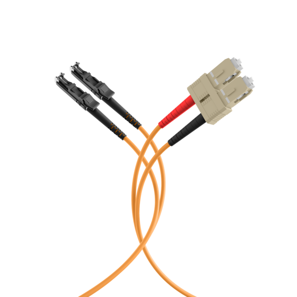 Duplex Patchkabel E2000©-SC OM2 -- 0,5m LSZH 3mm orange