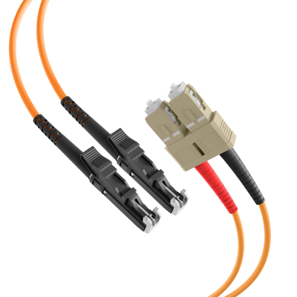 Duplex Patchkabel E2000©-SC OM2 -- 15m LSZH 3mm orange