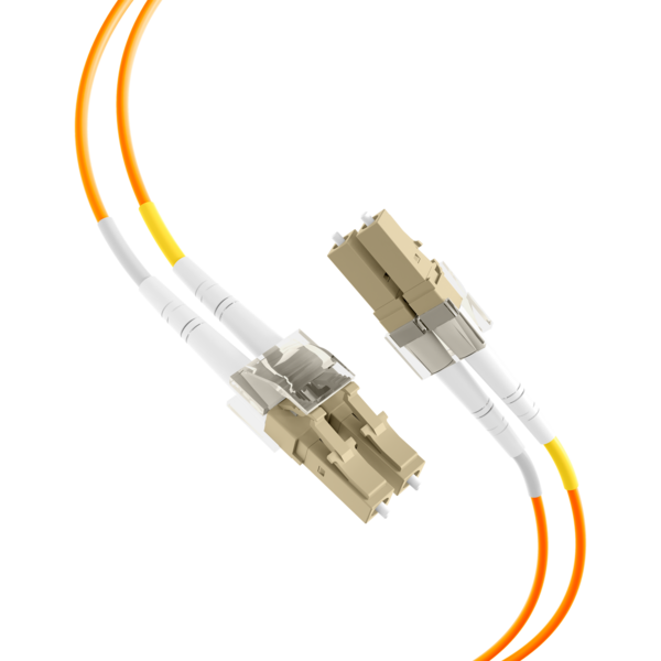 Duplex Patchkabel Flat-Twin LC-LC OM2 -- 10m LSZH 3x5mm orange
