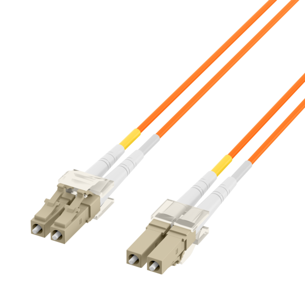 Duplex Patchkabel Flat-Twin LC-LC OM2 -- 10m LSZH 3x5mm orange