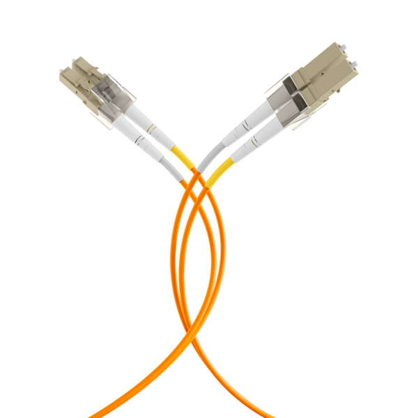 Duplex Patchkabel Flat-Twin LC-LC OM2 -- 10m LSZH 3x5mm orange