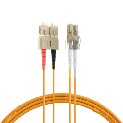 Duplex Patchkabel Flat-Twin LC-SC OM2 -- 20m LSZH 3x5mm orange