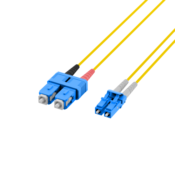 Duplex Patchkabel Flat-Twin LC-SC OS2 G652D -- 10m LSZH 3x5mm gelb